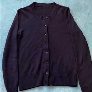 Jcrew 100% cashmere Navy Cardigan XS